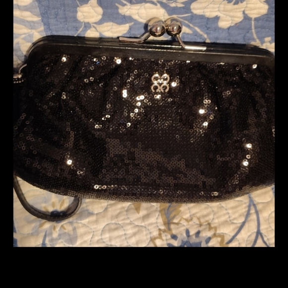 Coach Black Sparkly Wristlet Clutch - Picture 1 of 4
